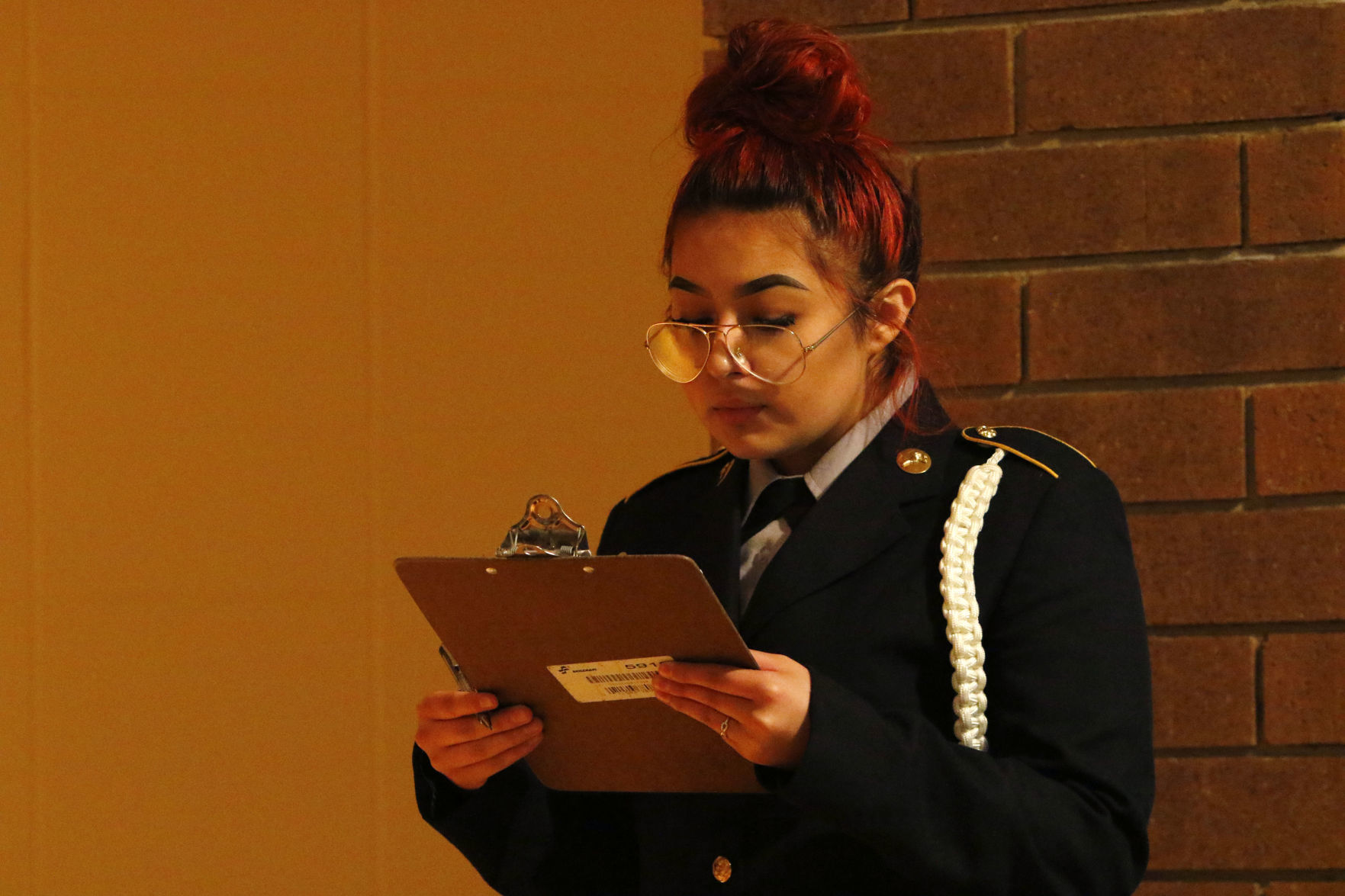 East Chicago Central JROTC uniform inspection